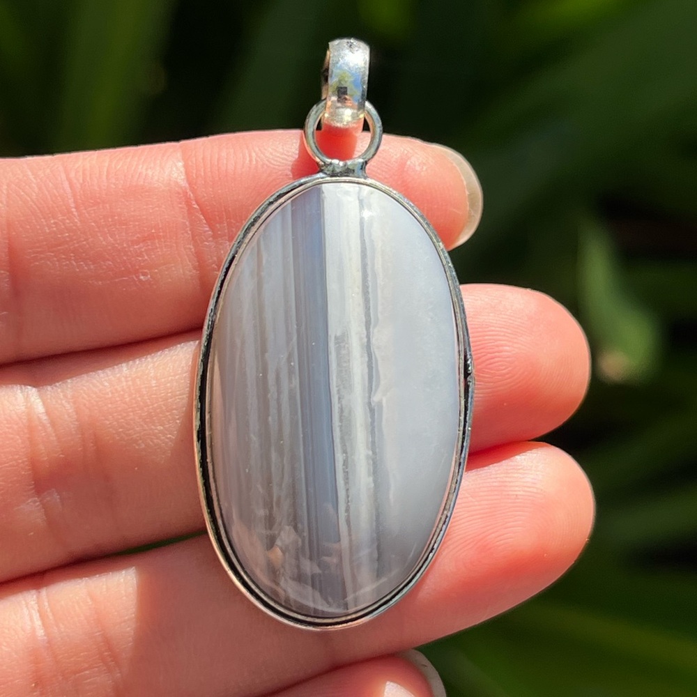 925‎ silver plated owyhee opal pendant 0289